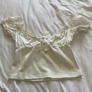 White off shoulder top